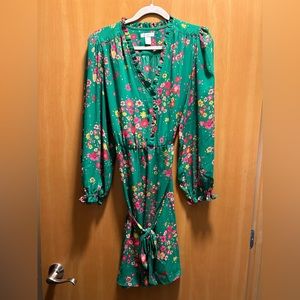 London times green floral dress
